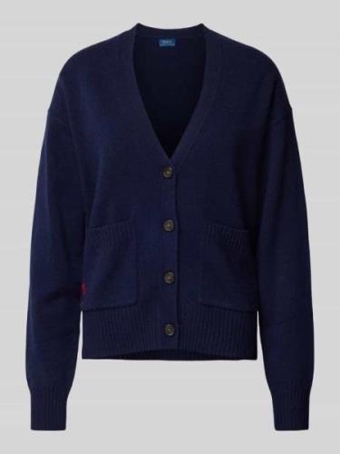 Polo Ralph Lauren Strickcardigan mit Eingrifftaschen in Marine, Größe ...