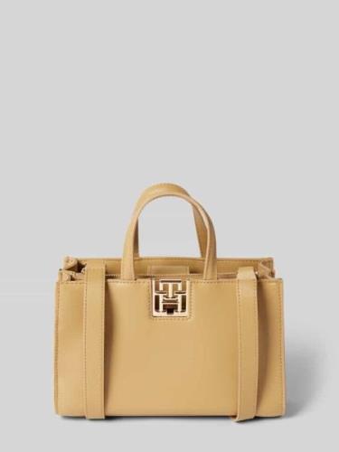 Tommy Hilfiger Handtasche mit Logo-Applikation in Beige, Größe 1