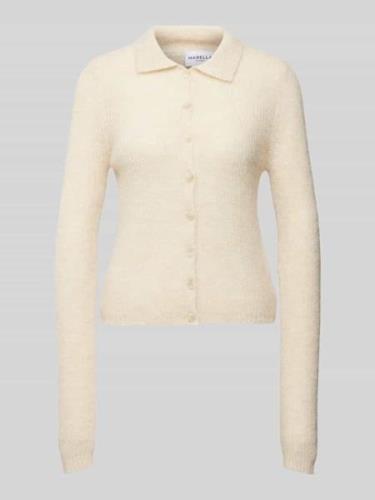 Marella Strickcardigan mit Umlegekragen Modell 'BELLUNO' in Offwhite, ...