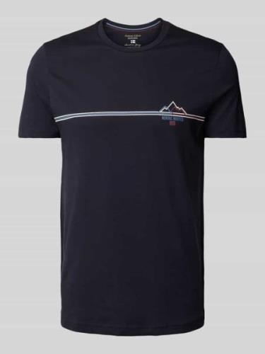 Christian Berg Men T-Shirt mit Motiv- und Statement-Print in Marine, G...