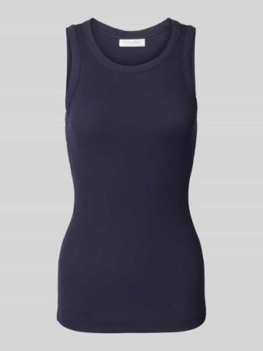 Christian Berg Woman Tanktop in Ripp-Optik in Dunkelblau, Größe L