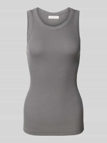 Christian Berg Woman Tanktop in Ripp-Optik in Graphit, Größe M