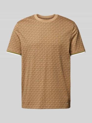 Michael Kors T-Shirt mit Rundhalsausschnitt in Camel, Größe M