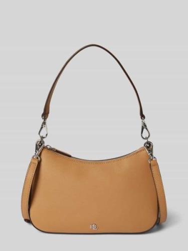 Lauren Ralph Lauren Schultertasche aus Leder mit Label-Detail in Camel...