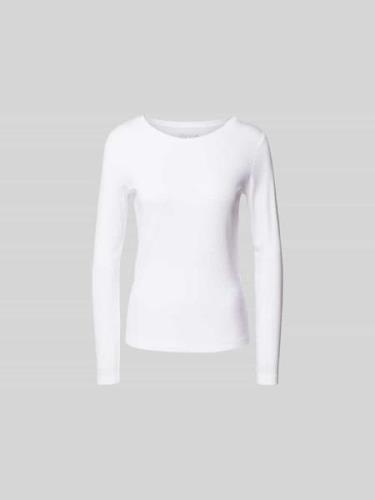 Juvia Longsleeve mit Rundhalsausschnitt in Weiss, Größe L