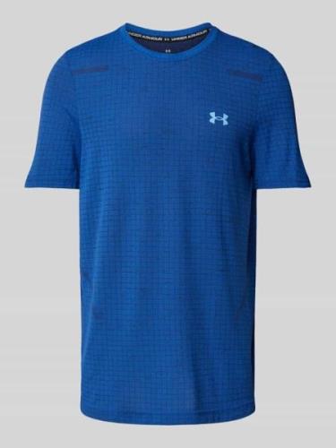 Under Armour T-Shirt mit Label-Print in Rauchblau, Größe L