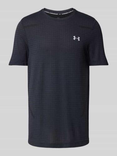 Under Armour T-Shirt mit Label-Print in Black, Größe L