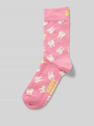 Happy Socks Socken mit Motiv-Print Modell 'Milk Tooth' in Rosa, Größe ...