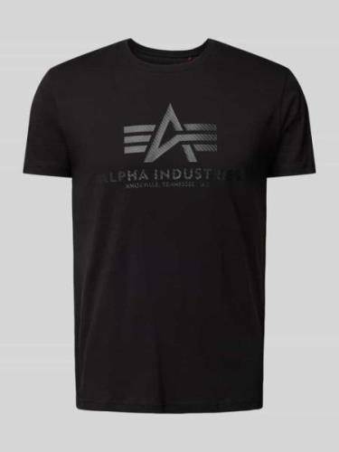 Alpha Industries T-Shirt mit Label-Print in Black, Größe S