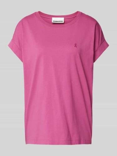 Armedangels T-Shirt mit Kappärmeln Modell #IDAARA' in Fuchsia, Größe M