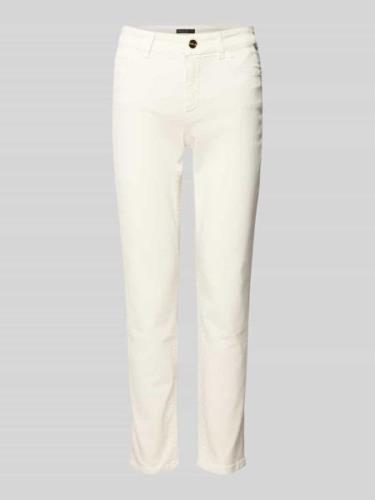 Marc Cain Slim Fit Jeans im 5-Pocket-Design in Offwhite, Größe 34