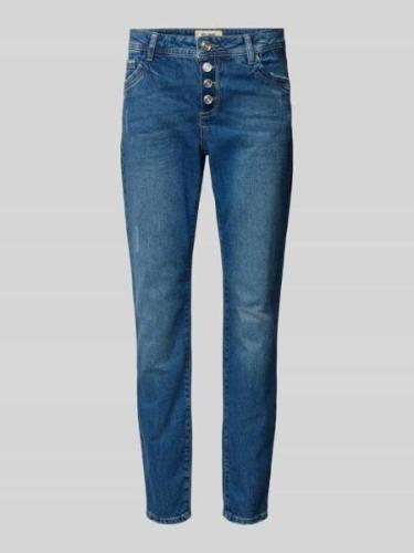 MOS MOSH Slim Fit Jeans im 5-Pocket-Design Modell 'Summer' in Dunkelbl...