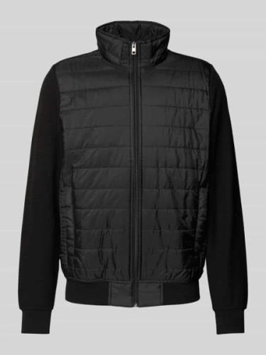 Christian Berg Men Sweatjacke mit Stehkragen in Black, Größe 3XL