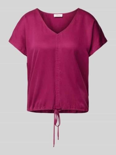 s.Oliver RED LABEL Bluse mit V-Ausschnitt in Bordeaux, Größe 34