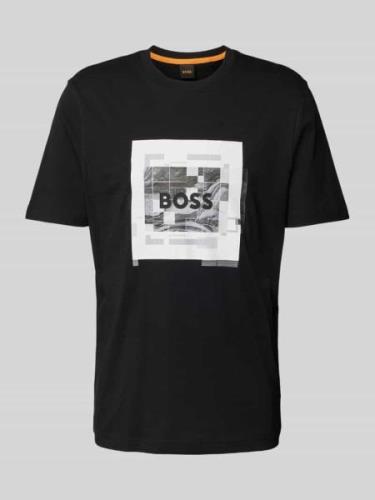 BOSS Orange T-Shirt mit Motiv-Print Modell 'Urban' in Black, Größe L