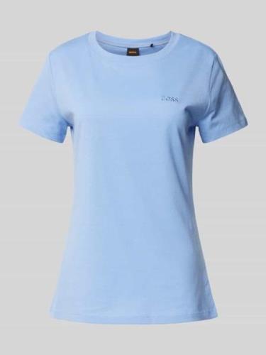 BOSS Orange T-Shirt mit Label-Stitching Modell 'Esogo' in Hellblau, Gr...