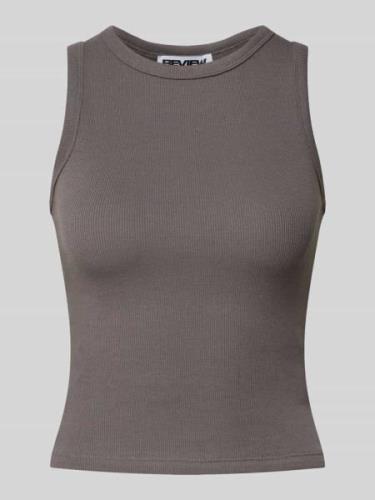 Review Tanktop mit Racerback in Graphit, Größe XS