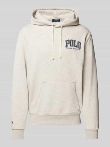 Polo Ralph Lauren Hoodie mit Känguru-Tasche in Hellgrau, Größe M