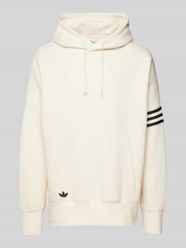 adidas Originals Hoodie mit Label-Stitching in Offwhite, Größe L