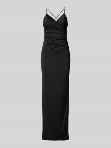 Jake*s Cocktail Abendkleid mit seitlicher Raffung in Black, Größe 34