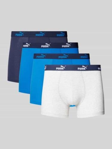 Puma Boxershorts mit elastischem Label-Bund Modell 'SOLID' im 4er-Pack...