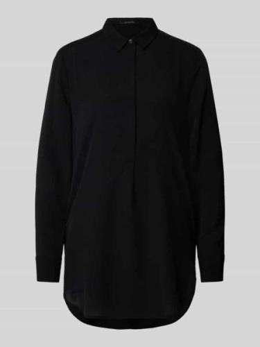 comma Bluse mit verdeckter Knopfleiste in Black, Größe 34