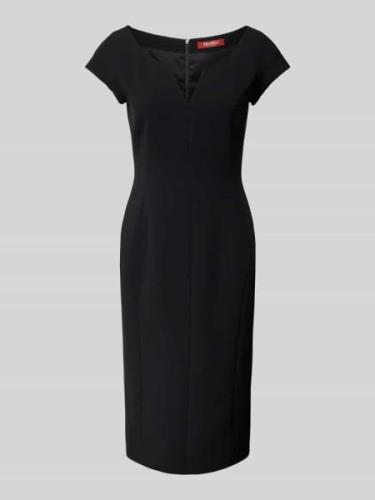 Max Mara Studio Knielanges Kleid mit V-Ausschnitt Modell 'VISBY' in Bl...