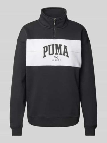 Puma Sweatshirt mit Stehkragen in Black, Größe S