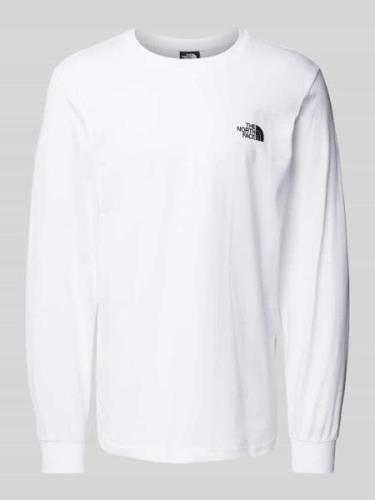 The North Face Longsleeve mit Label-Print in Weiss, Größe L