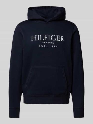 Tommy Hilfiger Hoodie mit Label-Print in Marine, Größe L