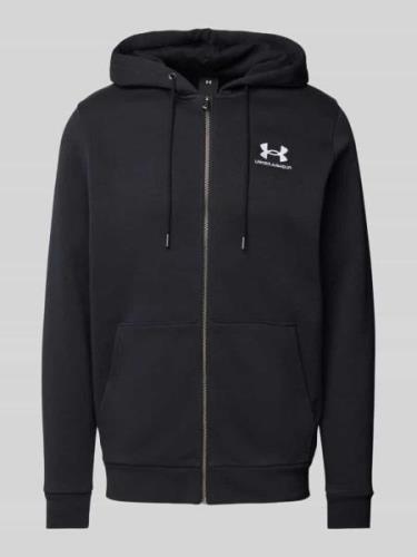 Under Armour Sweatjacke mit Label-Stitching in Black, Größe L