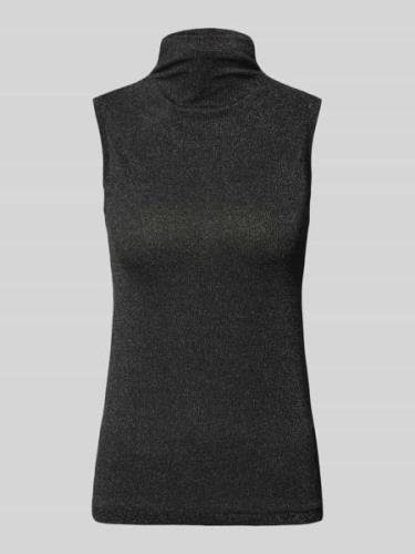 Patrizia Pepe Top mit Stehkragen in Black, Größe 36