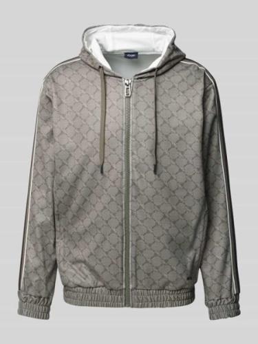 JOOP! Collection Sweatjacke mit Label-Muster Modell 'Tristan' in Metal...