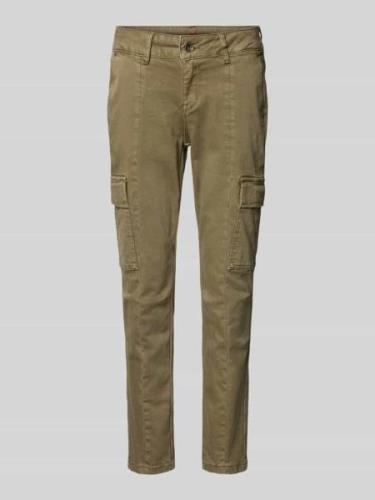 Buena Vista Slim Fit Cargohose mit verkürztem Schnitt in Oliv, Größe M