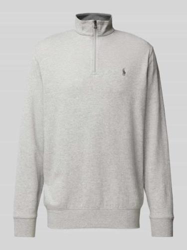 Polo Ralph Lauren Sweatshirt mit Logo-Stitching in Hellgrau, Größe XXL