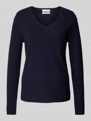 Christian Berg Woman Strickpullover mit abgerundetem V-Ausschnitt in D...