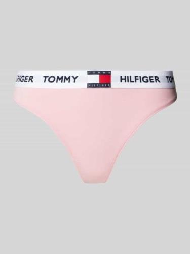 TOMMY HILFIGER String mit elastischem Bund in Rosa, Größe L