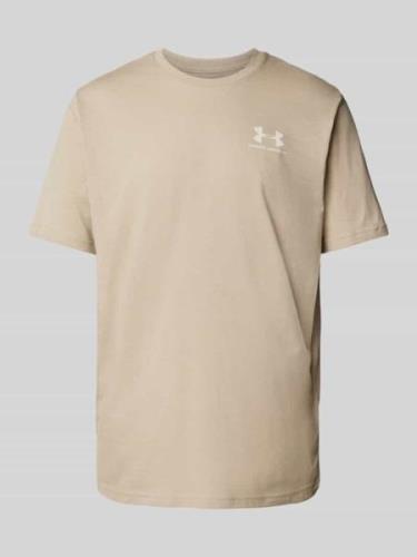 Under Armour T-Shirt mit Label-Print Modell 'SPORTSTYLE' in Oliv, Größ...