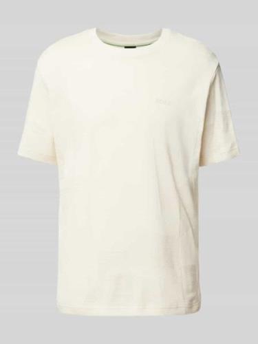 BOSS Green T-Shirt mit Rundhalsausschnitt Modell 'Jagged' in Beige, Gr...