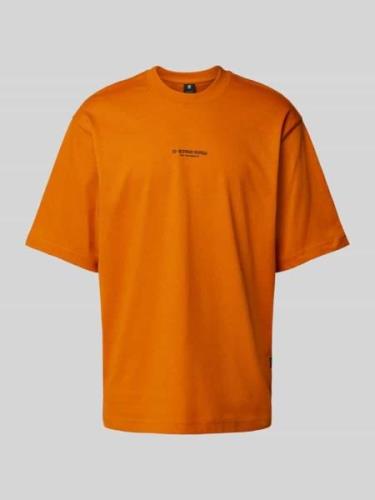 G-Star Raw T-Shirt mit Label-Print in Orange, Größe XXL