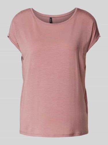 Vero Moda T-Shirt in unifarbenem Design Modell 'AVA' in Rosa, Größe L