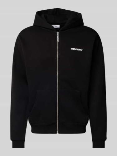 REVIEW Essentials Logo Zip Hoodie in Black, Größe S