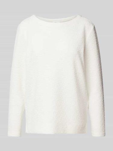 s.Oliver RED LABEL Sweatshirt mit Strukturmuster in Offwhite, Größe 34