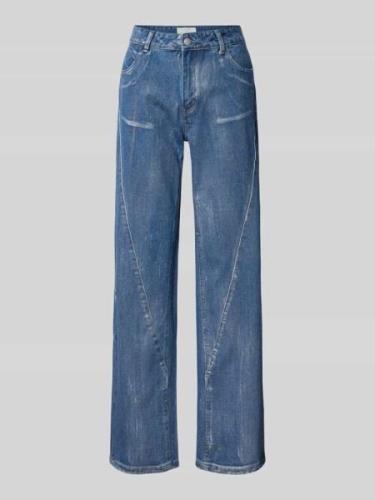 Noisy May Wide Leg Jeans mit Gürtelschlaufen Modell 'ZOE' in Jeansblau...