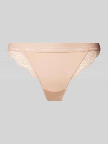 Guess Slip mit Spitzenbesatz Modell 'JANE' in Beige, Größe S