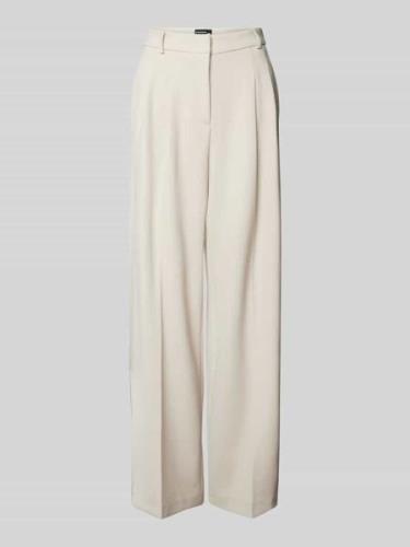 Cambio Wide Leg Stoffhose mit Gesäßtaschen in Sand, Größe 34