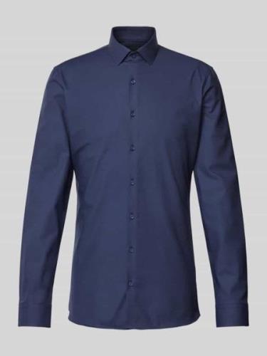 OLYMP No. Six Super Slim Fit Business-Hemd mit Kentkragen in Marine, G...