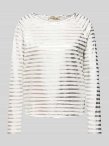 Smith and Soul Longsleeve mit Rundhalsausschnitt in Offwhite, Größe XL