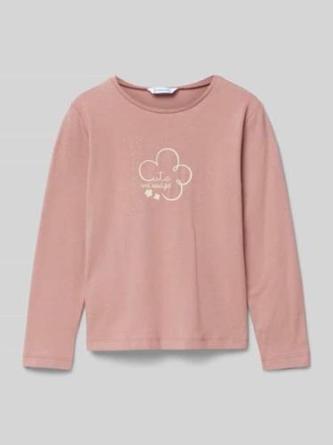 Mayoral Longsleeve mit Perlenbesatz in Rose, Größe 110