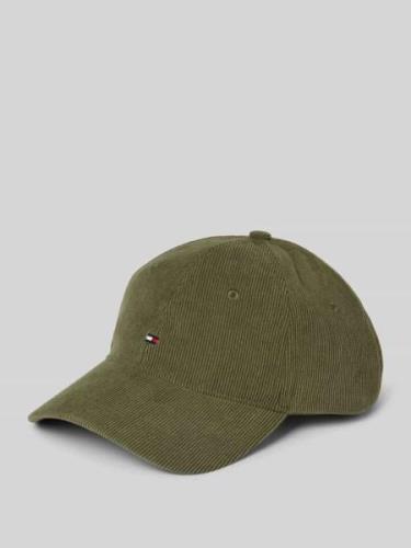 Tommy Hilfiger Basecap aus Cord mit Label-Stitching in Oliv, Größe One...